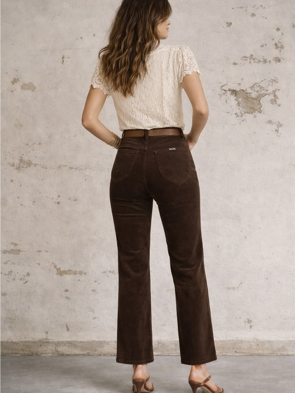 Rolla’s High Rise Original Straight Leg Corduroy Pants – Dark Brown espresso - Picture 3 of 7